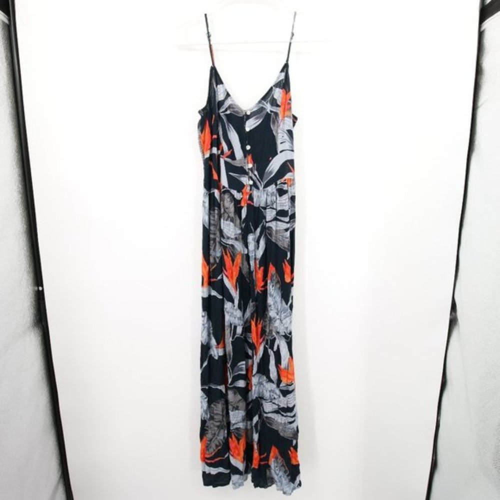 Patrons of Peace Long Maxi Dress Anthropologie Birds of Paradise Hawaiian